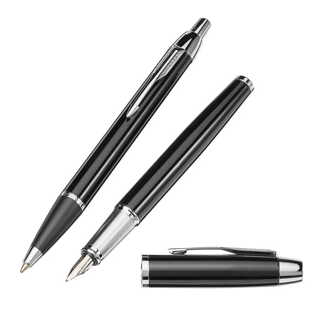 Stylo Plume M et Bille Parker IM Noir : Design Ergonomique et Robuste