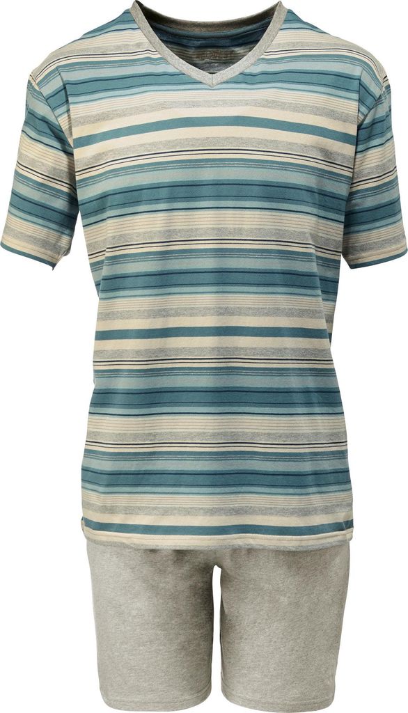 REDBEST Herren-Shorty petrol/grau meliert 50