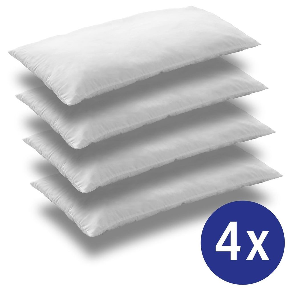 4 x CloudComfort Basic Mikrofaser Kopfkissen 40 x 80 cm