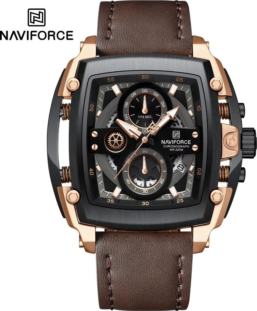 NAVIFORCE TU-38601 Herren Uhr - Braun/Schwarz Chronograph KP38601