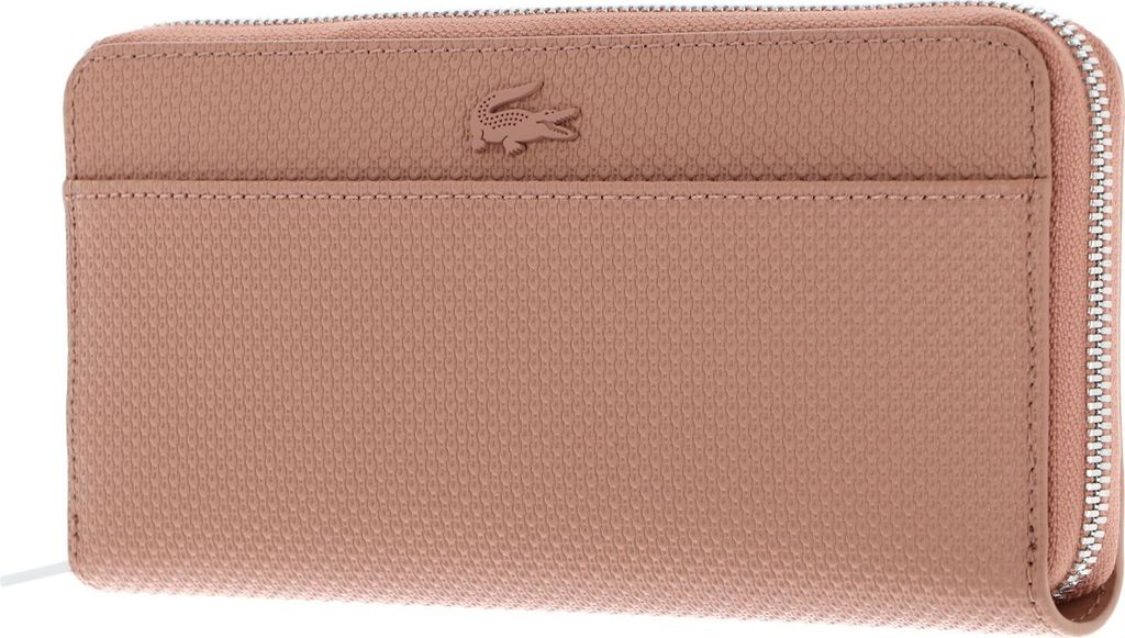 LACOSTE Leder Geldbörse Chantaco Classics Long Zip Wallet Cork altrosa