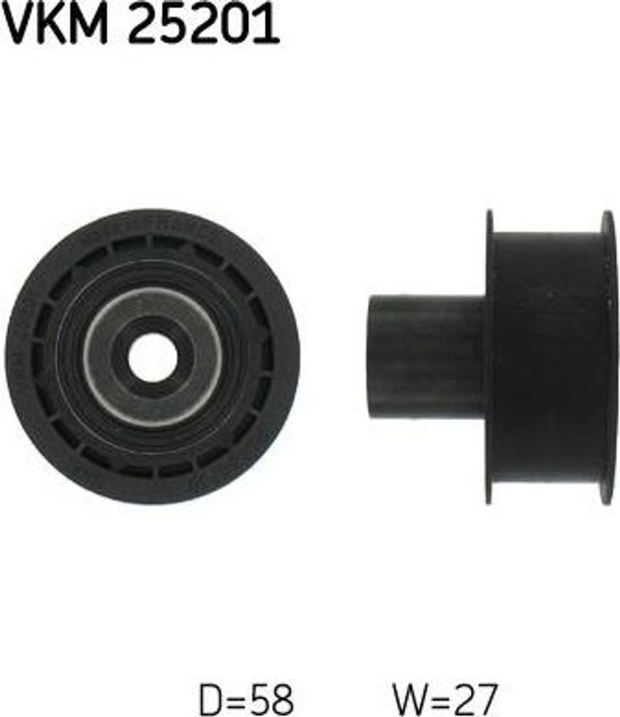 SKF VKM 25201 Umlenk-/Führungsrolle, Zahnriemen OE 636422 kompatibel mit Astra F, Vectra