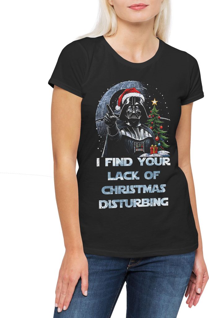 Urban Backwoods Disturbing Christmas 2, Damen T-Shirt, Farbe: Schwarz, Größe: M