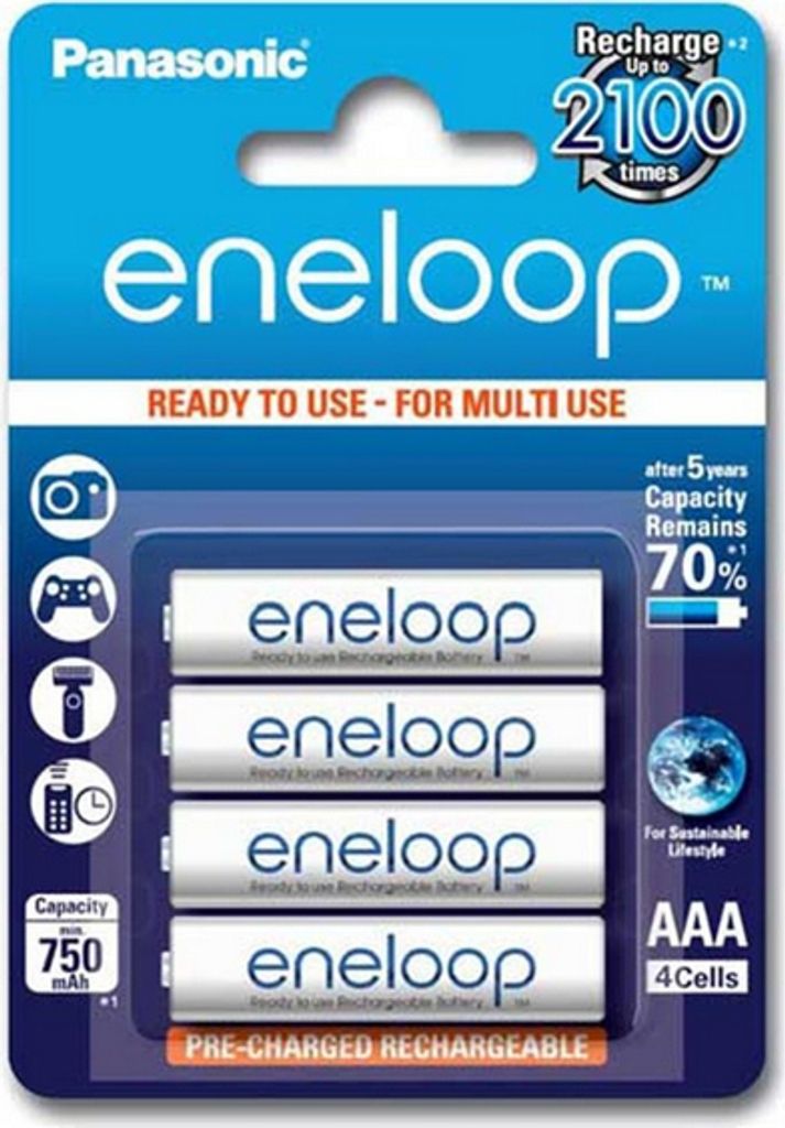 Sanyo BK-4MCCE/4BE, 750 mAh, Universal, Nickel Produktbild 