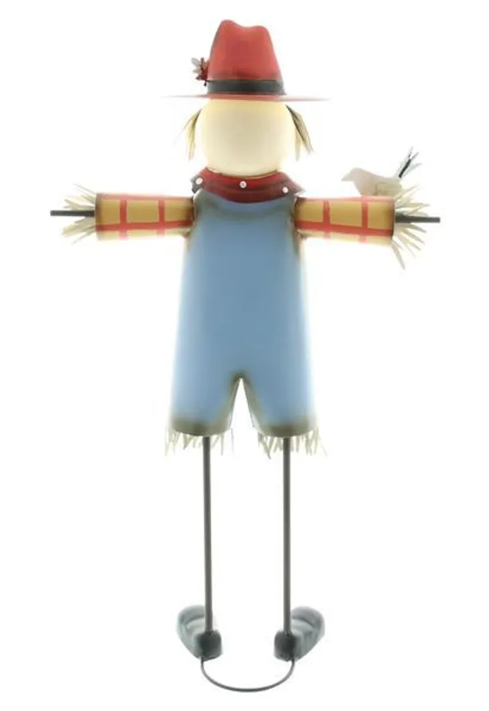Figurine épouvantail en métal de 76 cm pour décoration de jardin d'automne - 3