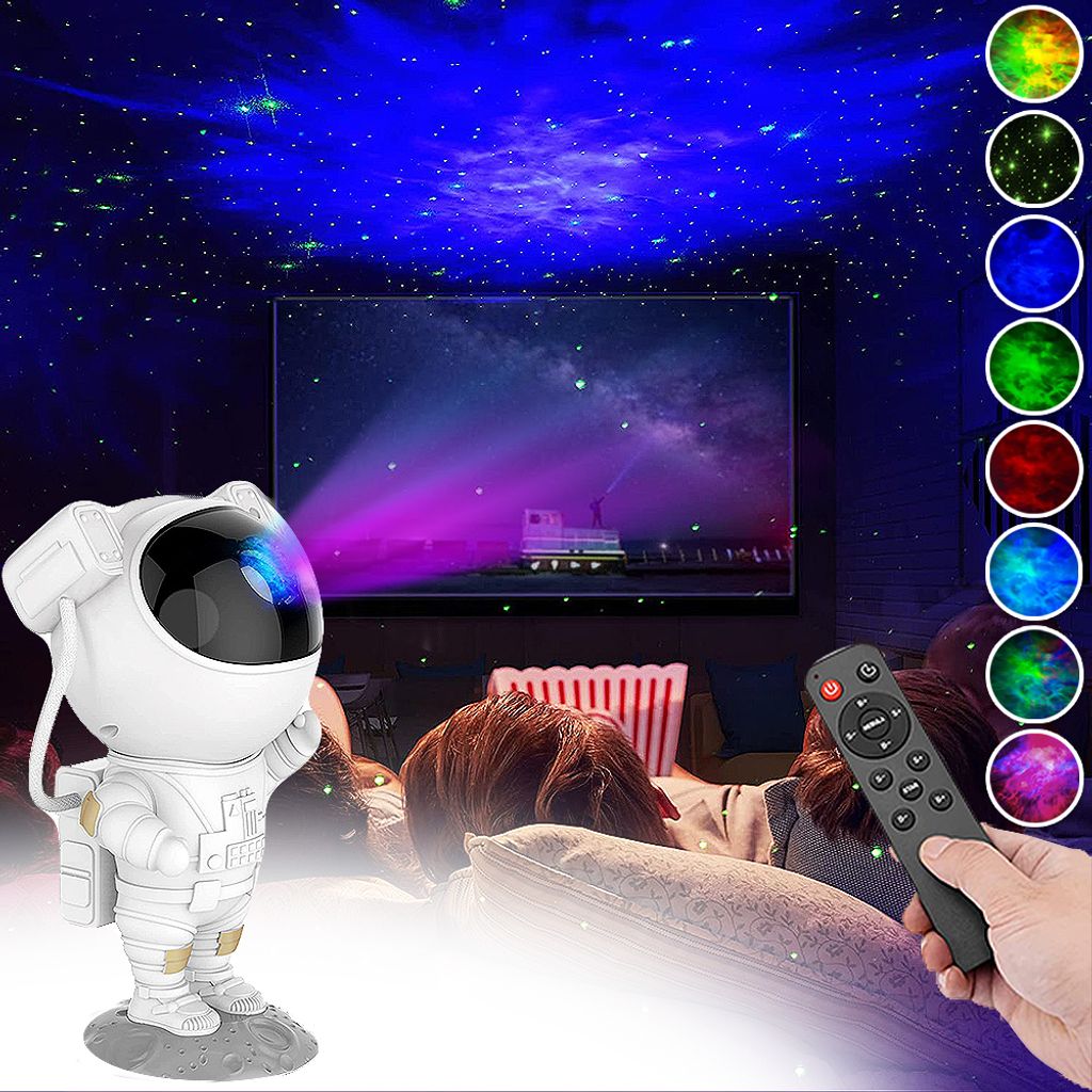 LED Sternenhimmel Lampe Projektor Astronaut Galaxy 360°Kinder LED