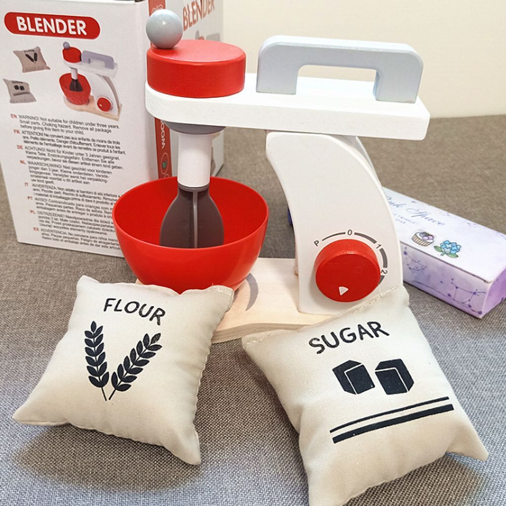 360Home Kinderspielzeug aus Holz Spielküche Spielzeug Küchengeräte Mixer