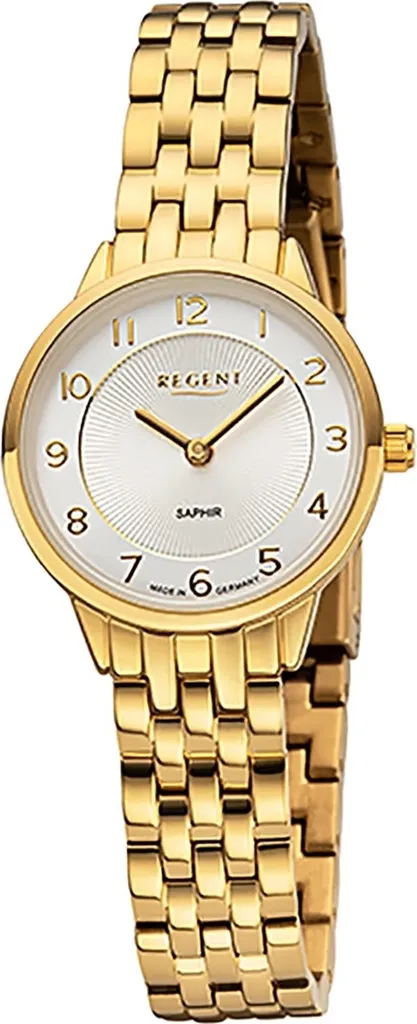 Montre à quartz Regent GM-2129 bracelet métallique doré haute précision