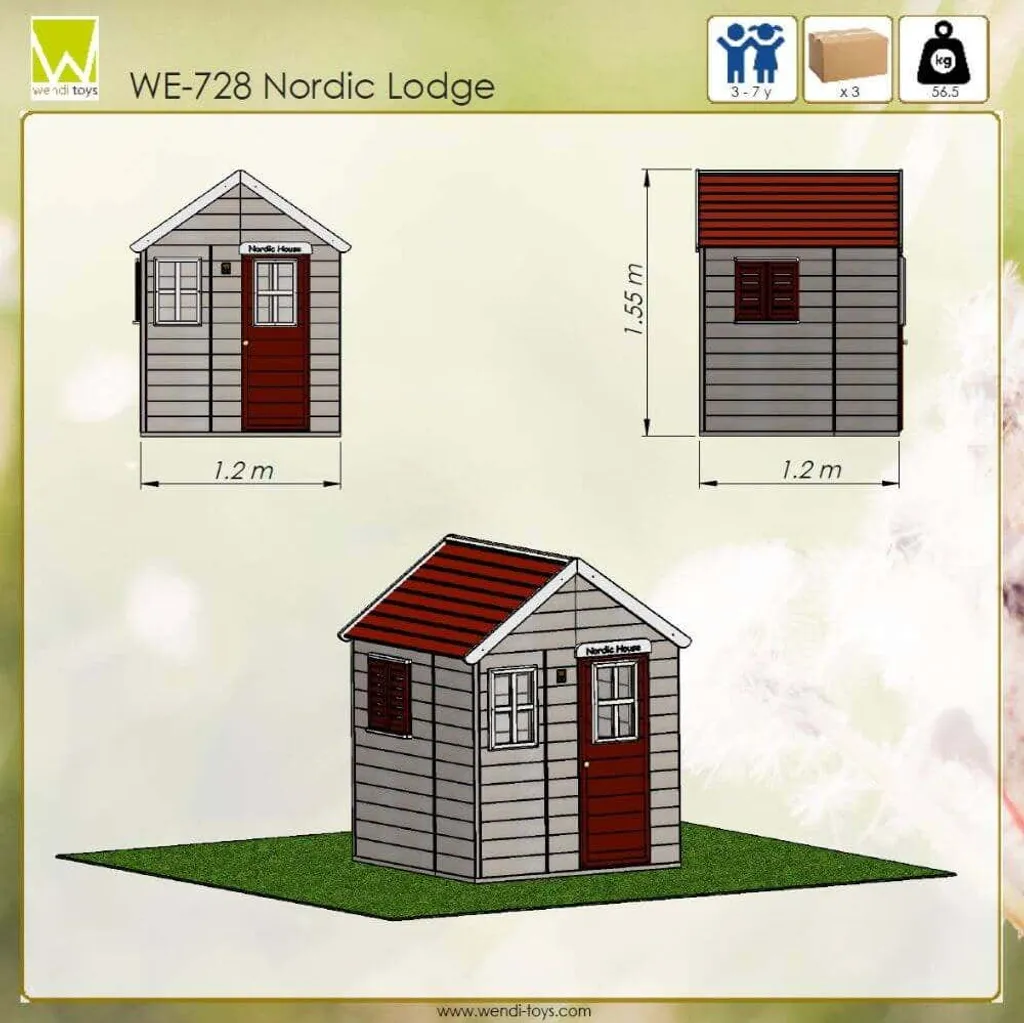 Maison de jeu en bois Gecko Wendi Toys pour petit jardin
