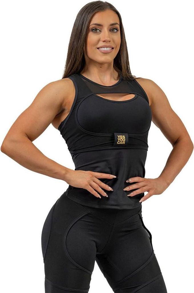 Nebbia Compression Top INTENSE Ultra Black/Gold S Fitness Unterwäsche