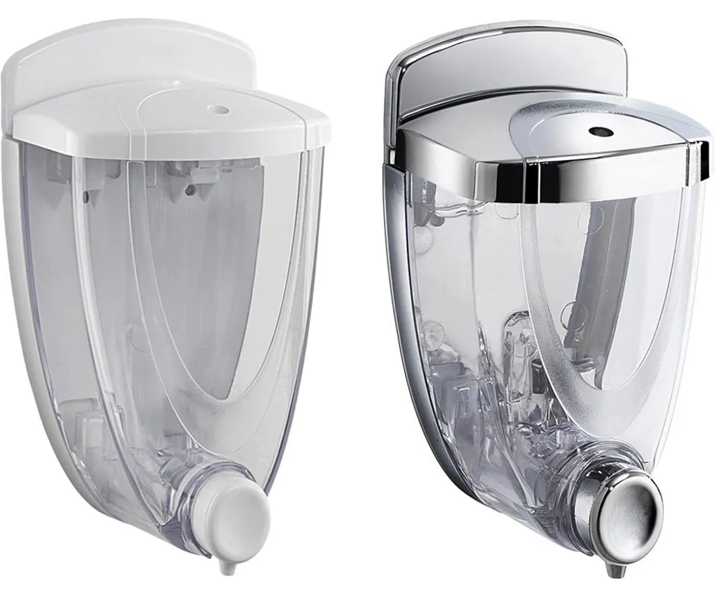 Distributeur savon blanc Torpedo 300 ml avec pompe haute précision Pro