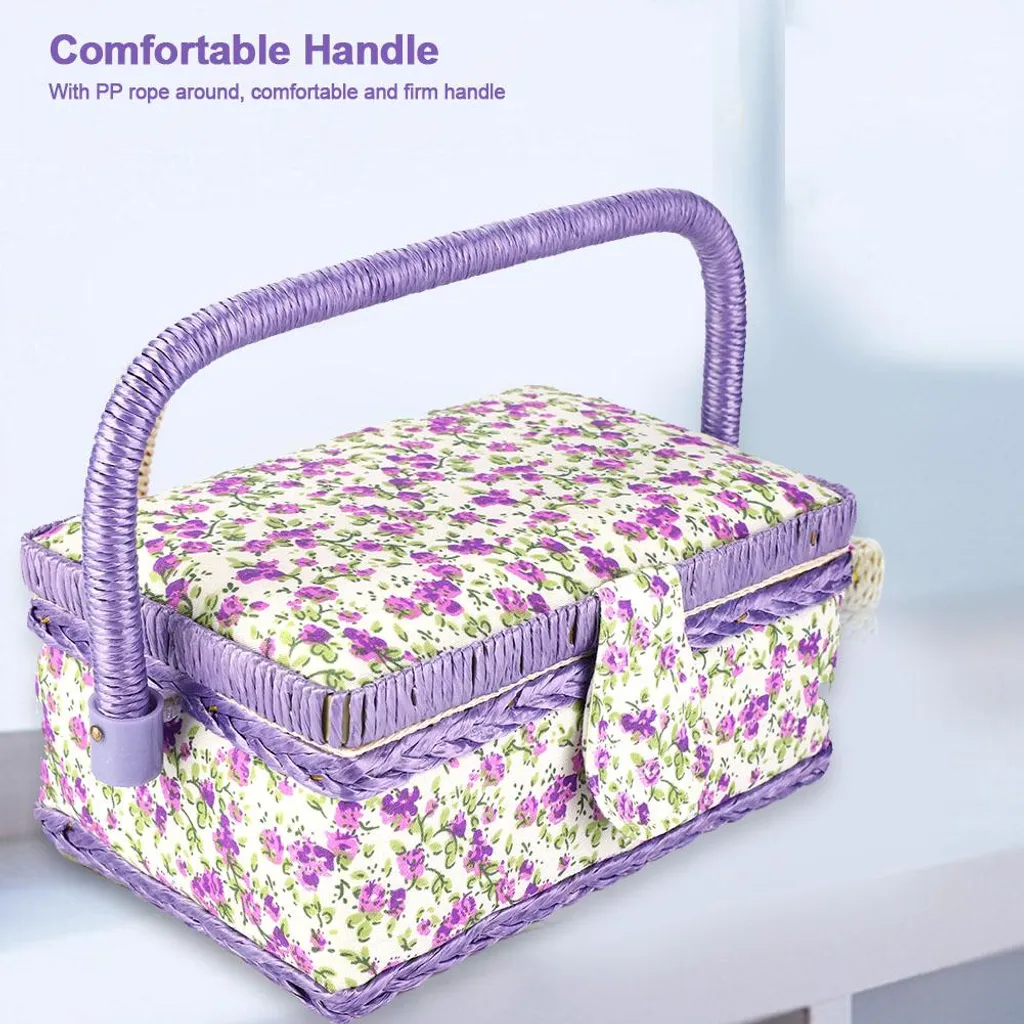 Rangement couture pour la maison avec imprimé fleurs et tissu robuste