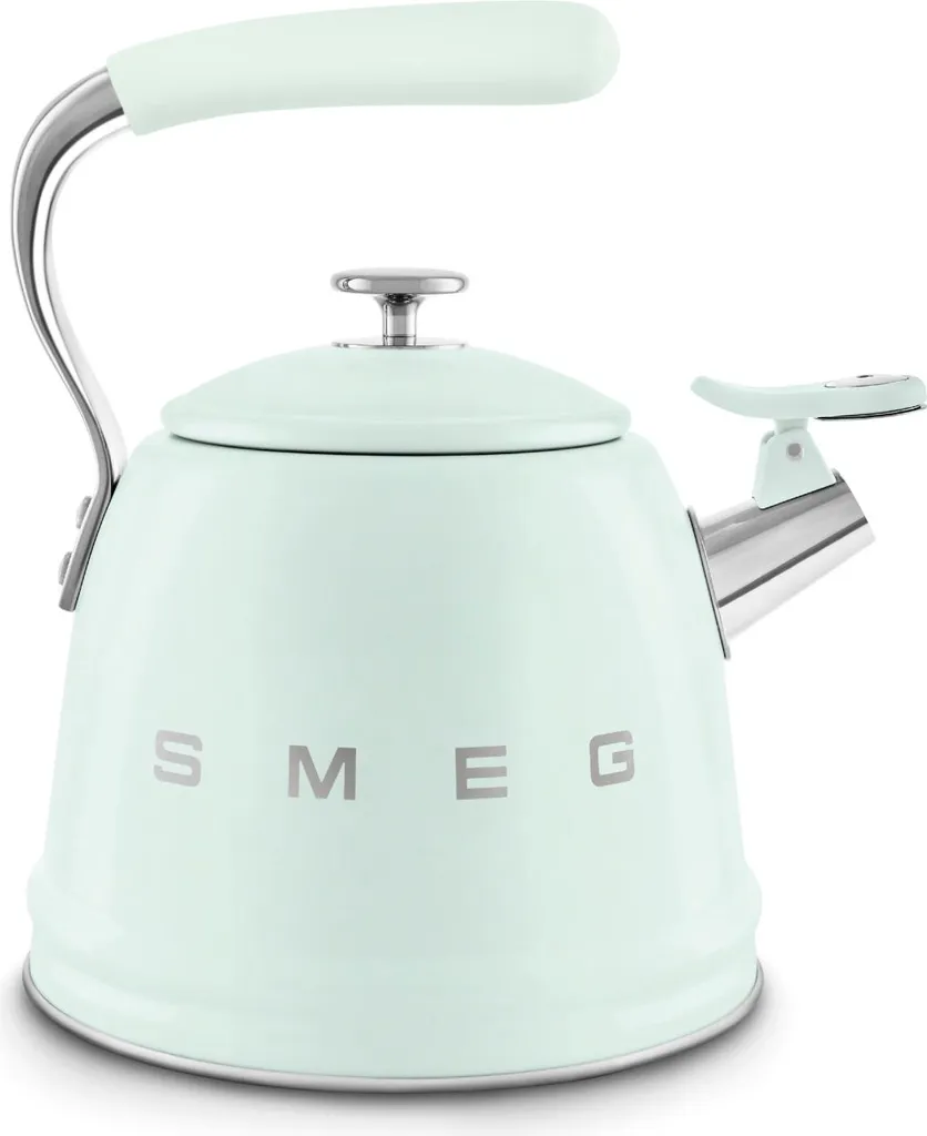 Bouilloire induction Smeg 2.3L vert d'eau WKF01PG sans plastique en inox