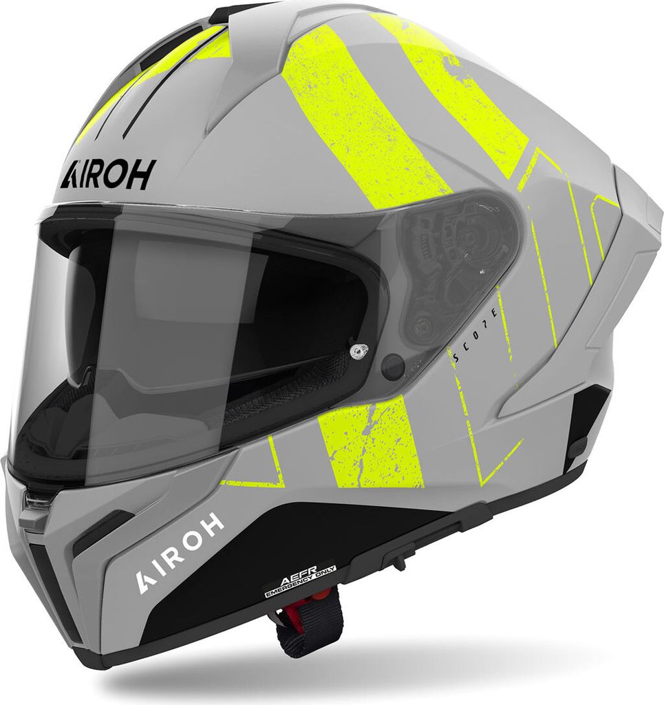 Integralhelm AIROH Matryx Scope Hellgrau Mattgelb größe M