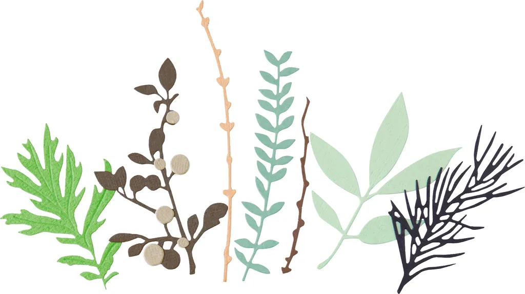 Créez des Décors Végétaux avec le Pochoir de Découpe Sizzix Hidden Leaves