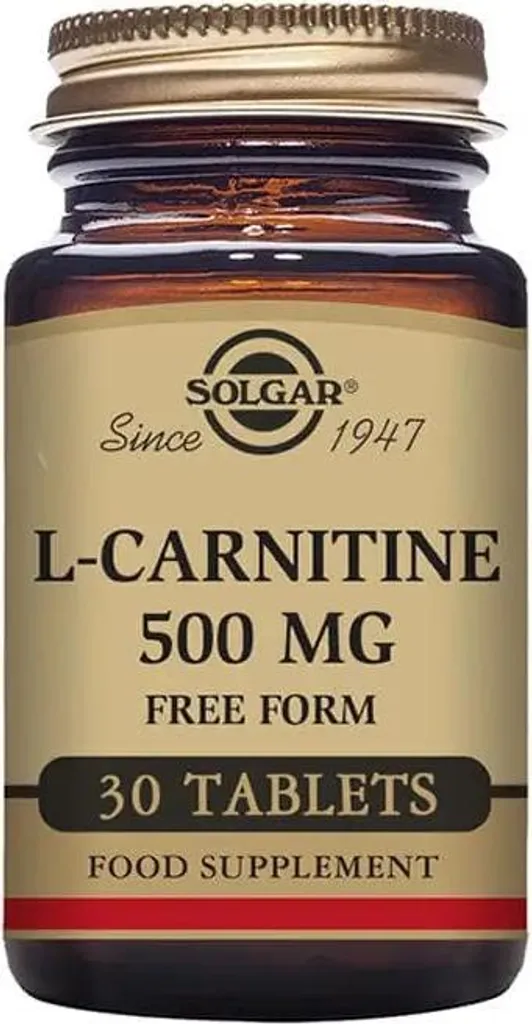 Acides Aminés L-Carnitine 500 mg Solgar pour l'Énergie et la Vitalité