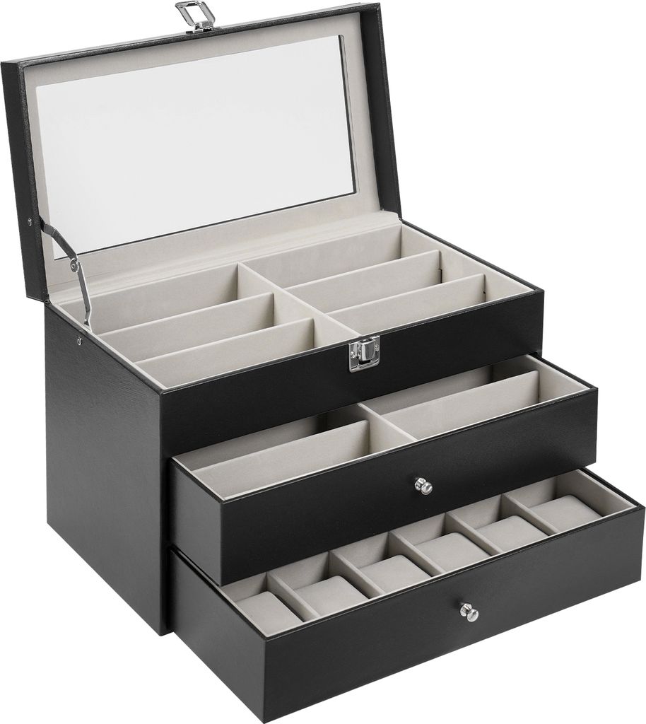 Box na hodinky Box na brýle Box na brýle s velkým skleněným Obrázek produktu 