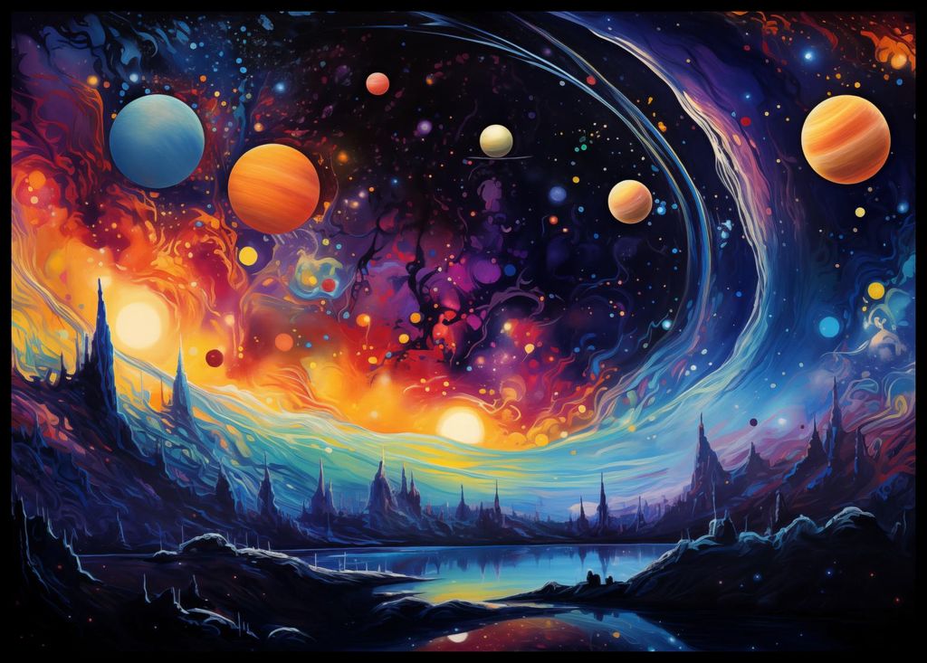 Plakat 84x59,5cm Intergalaktisches Orchester