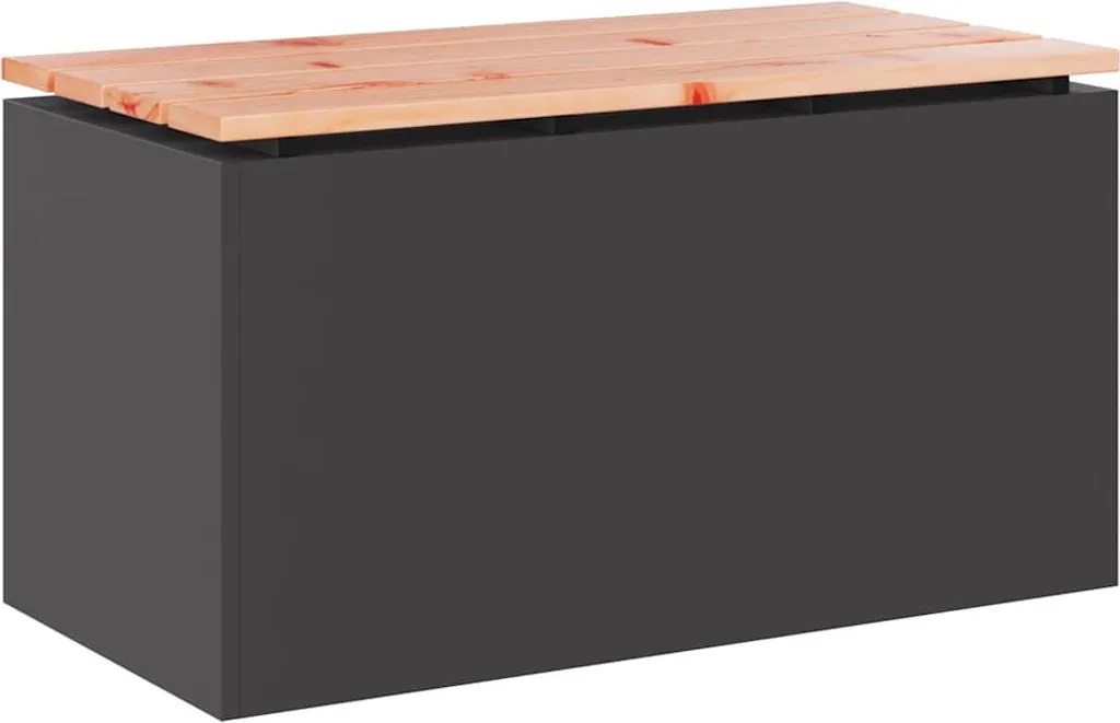 Panchina da Giardino Acciaio Nero 80 cm vidaXL - Prezzo Imbattibile
