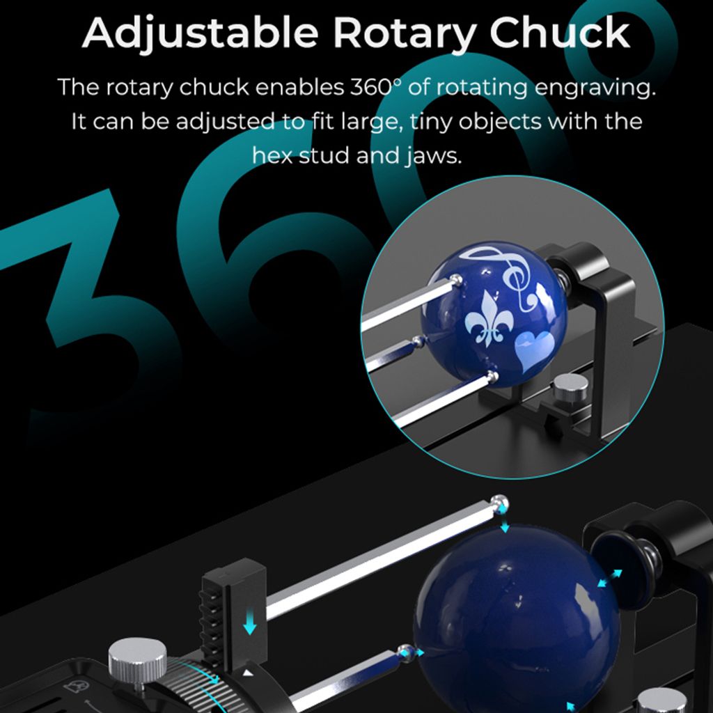 Creality Rotary Kit Pro 3 v 1 čelistní otočný válec, 360° Obrázek produktu 13