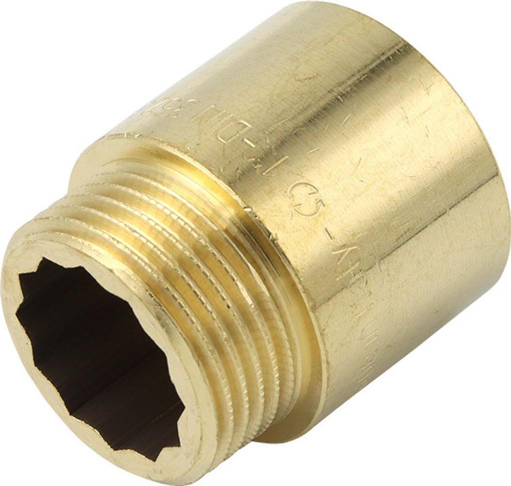 Messing Fitting Hahnverlängerung 1 Zoll x 30 mm DN25