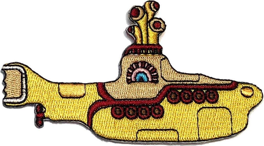 The Beatles - U-Boot - Aufnäher zum Aufbügeln "Yellow Submarine" - Polyester RO9576 (5 cm) (Gelb)