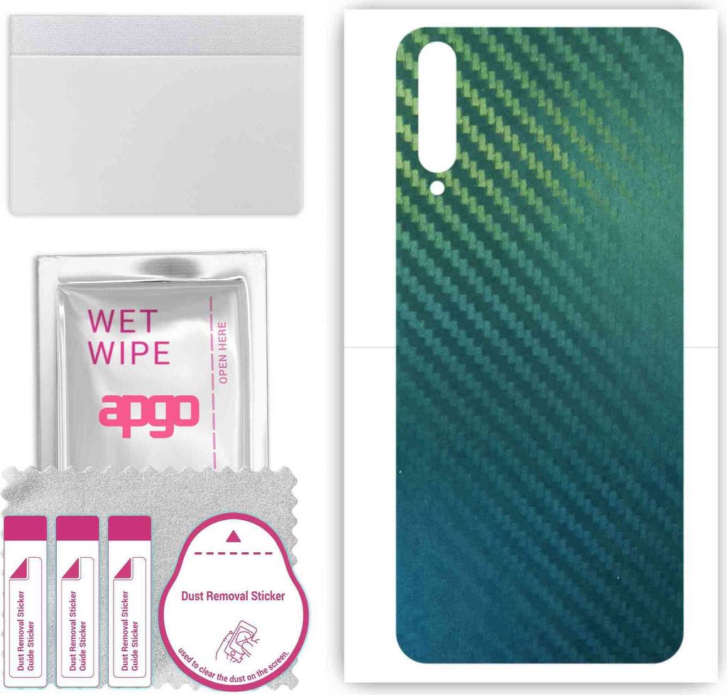 apgo Rückseite Schutzfolie, Skin, kompatibel mit Honor 30i, Hinten Displayschutzfolie aus Vinylfolie, kratzfest, einfache Montage - Kohlenstoff-Ch...