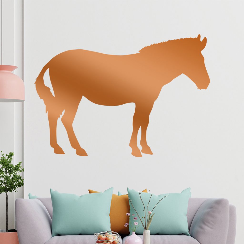 KIWISTAR Esel Maultier Maulesel Packtier Wandtattoo in 6 Größen - Wandaufkleber Wall Sticker - Dekoration, Küche, Wohnzimmer, Schlafzimmer, Bade...