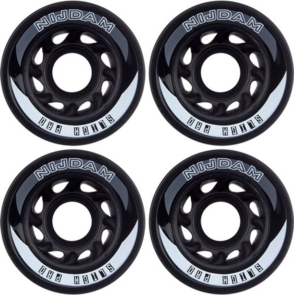 Nijdam Rollschuhrollen Schwarz (4er-Set)