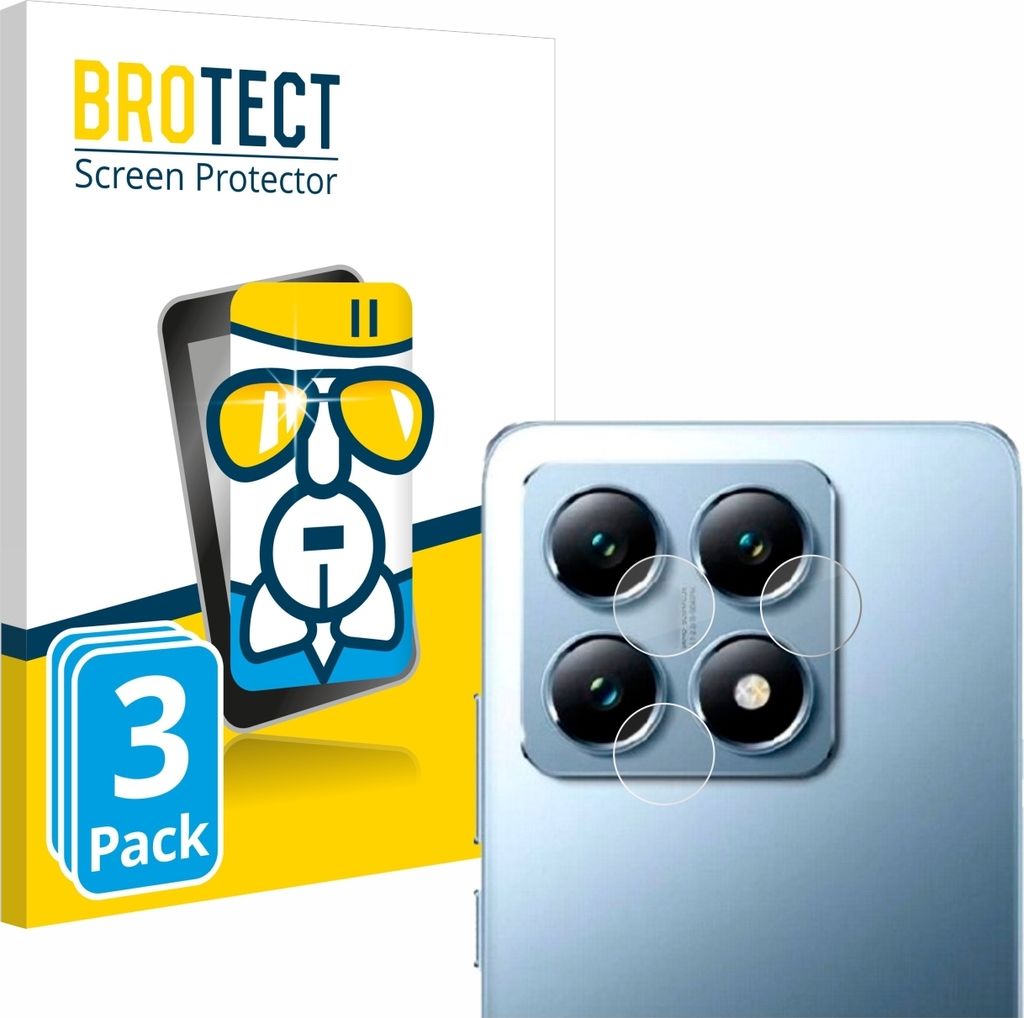 3x BROTECT Schutzglas für Xiaomi 14T Pro (NUR Kameraschutz) Schutzfolie Panzer Folie Glas Display Schutz klar