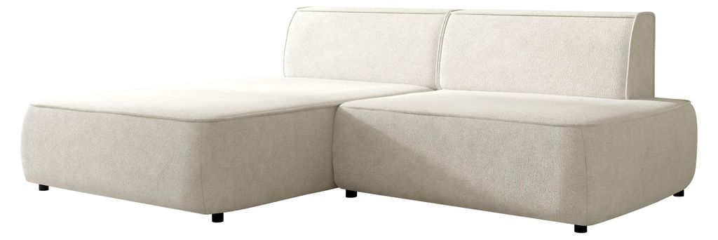 MIRJAN24 Ecksofa Zuno, Wohnzimmmer L-Form mit Schlaffunktion und Bettkasten (Farbe: Velo 621, Seite: Links)