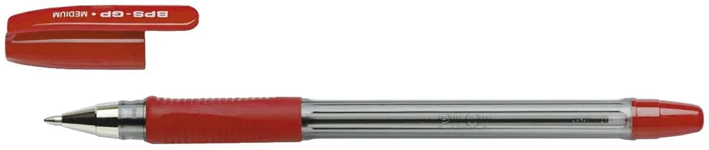 Pilot BPS-GP-M-R Penna a Sfera Rossa con Grip | Scrittura Fluida e Ricaricabile