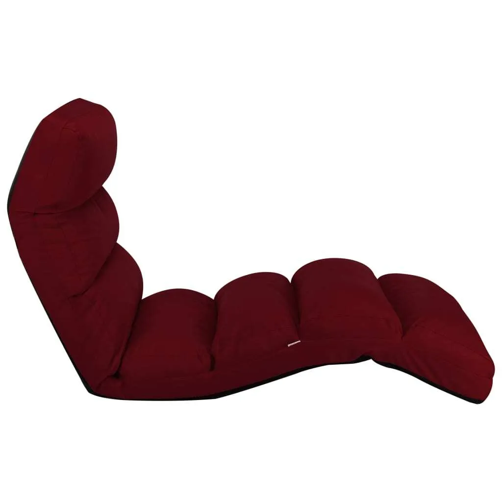 Siège de sol modulable et pliable - Fauteuil d'appoint vin rouge