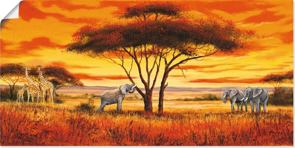 ARTland Poster Afrikanische Landschaft II Größe: 60x30 cm