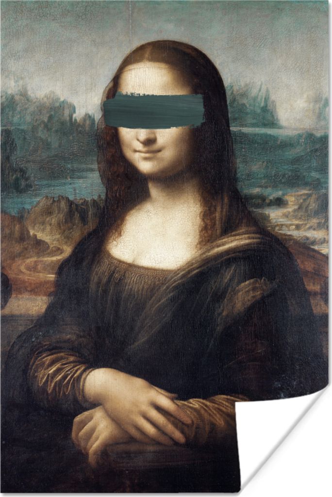 MuchoWow Poster Mona Lisa - Leonardo da Vinci - Grün 20x30 cm - Papierdruck