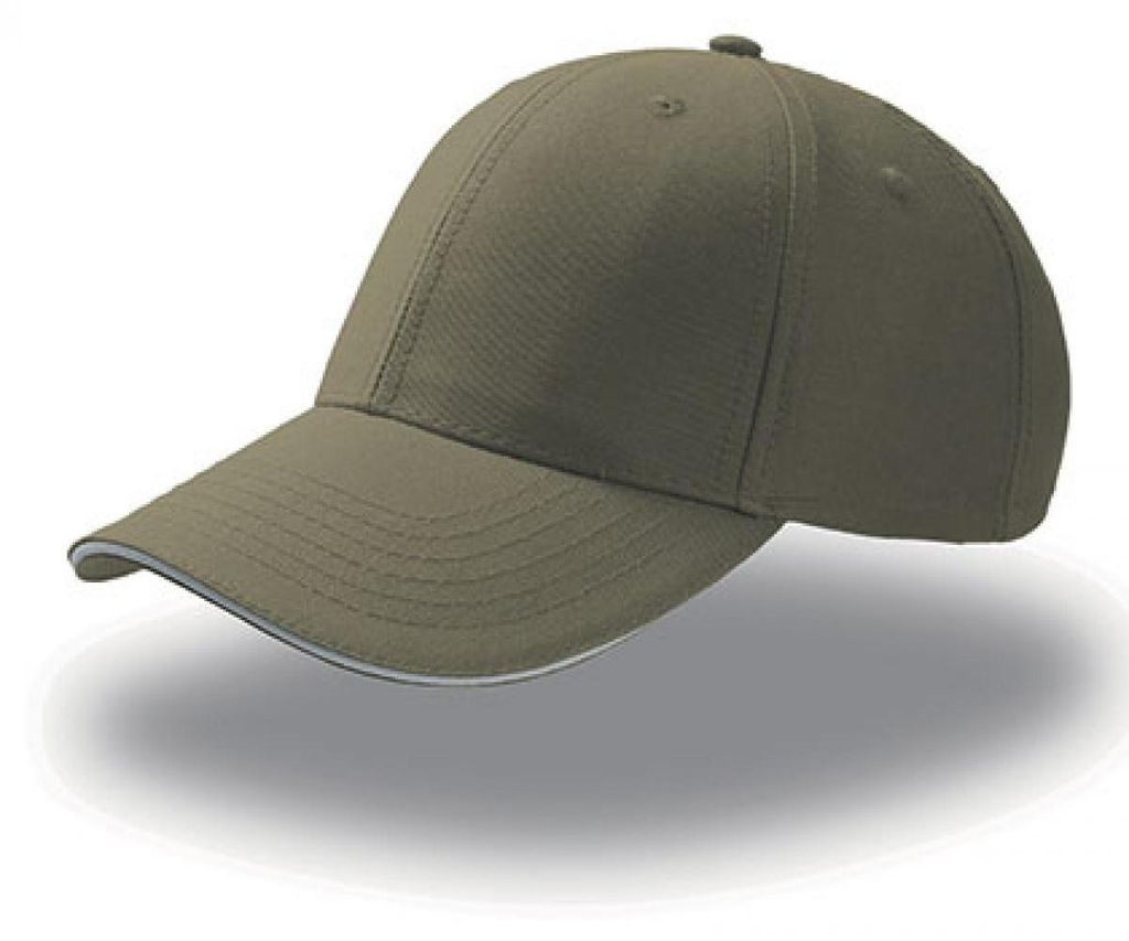 Atlantis | Sport Sandwich Cap / Kappe / Mütze / Hut - Farbe: Olive/White - Größe: One Size