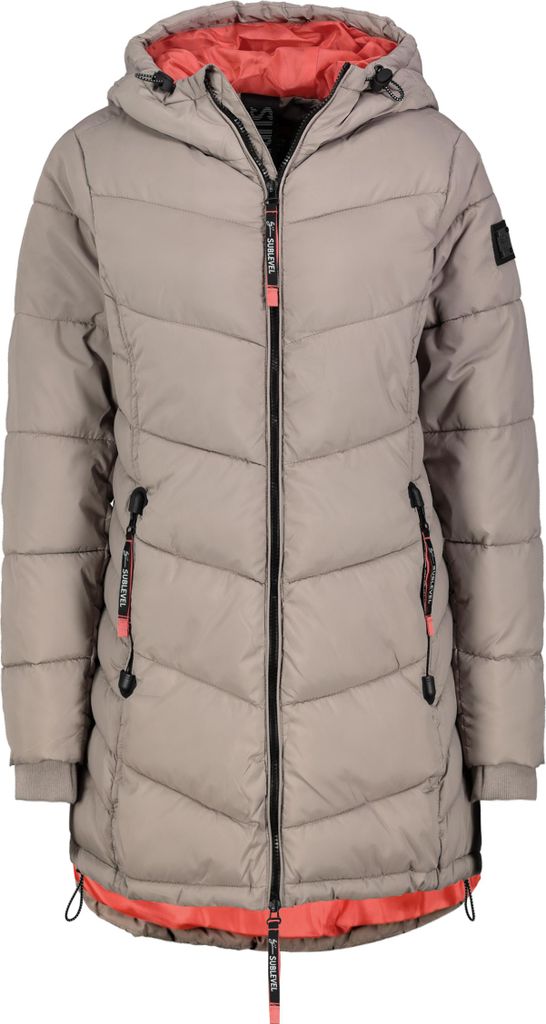 Sublevel Warme Winterjacke mit Kapuze und Reißverschlusstaschen Größe XL