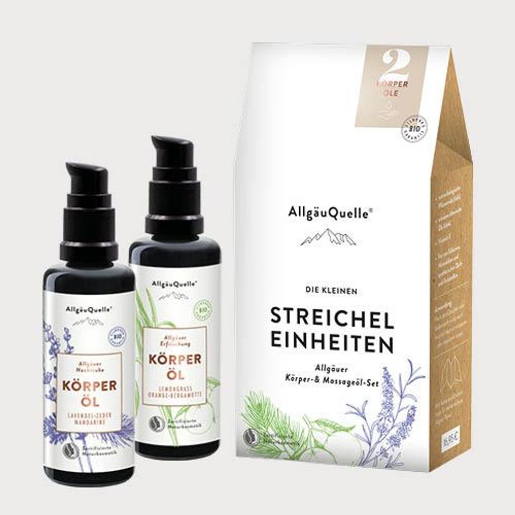 Bio Mini Körperöl-Set Streichel Einheiten Pflegeöl 2x 50ml Produktbild 