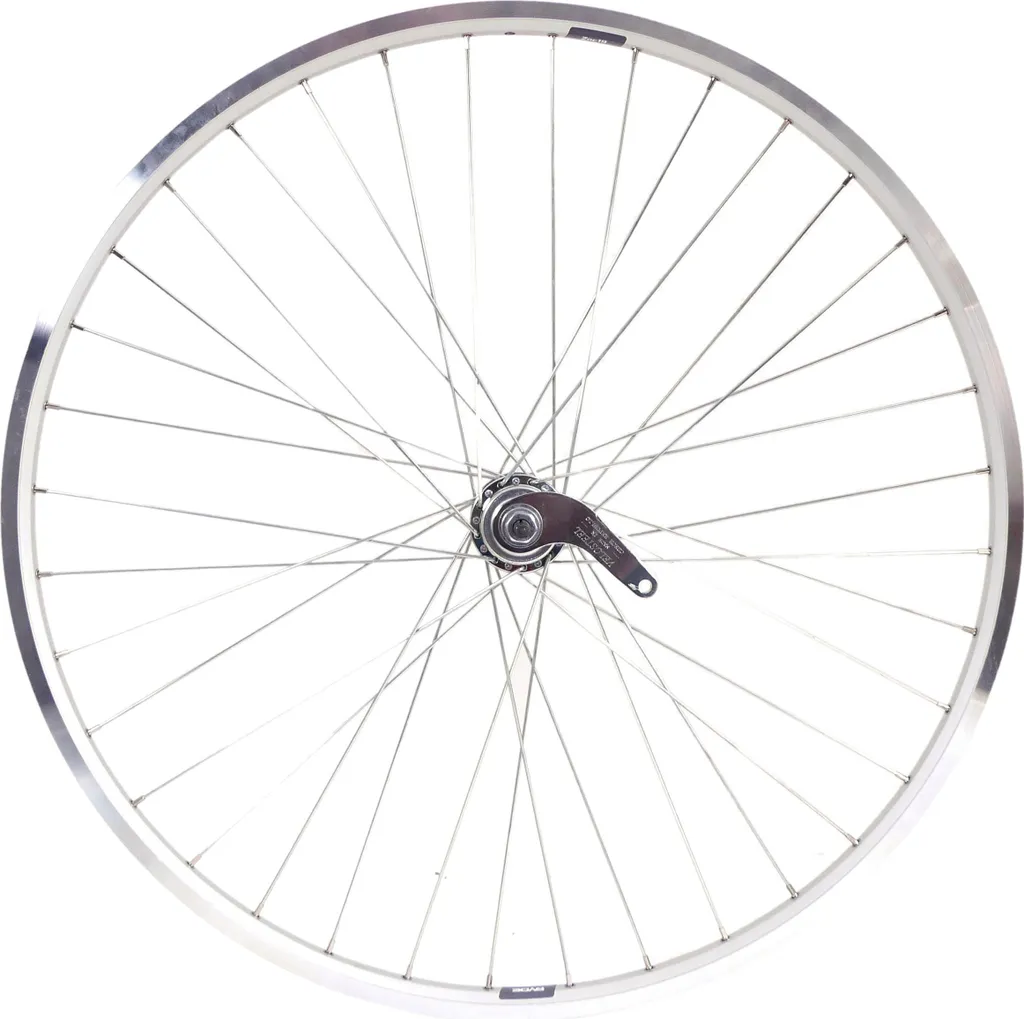 Roue Arrière 28 Pouces pour Vélo de Ville Zac 19 Argent Frein Intégré