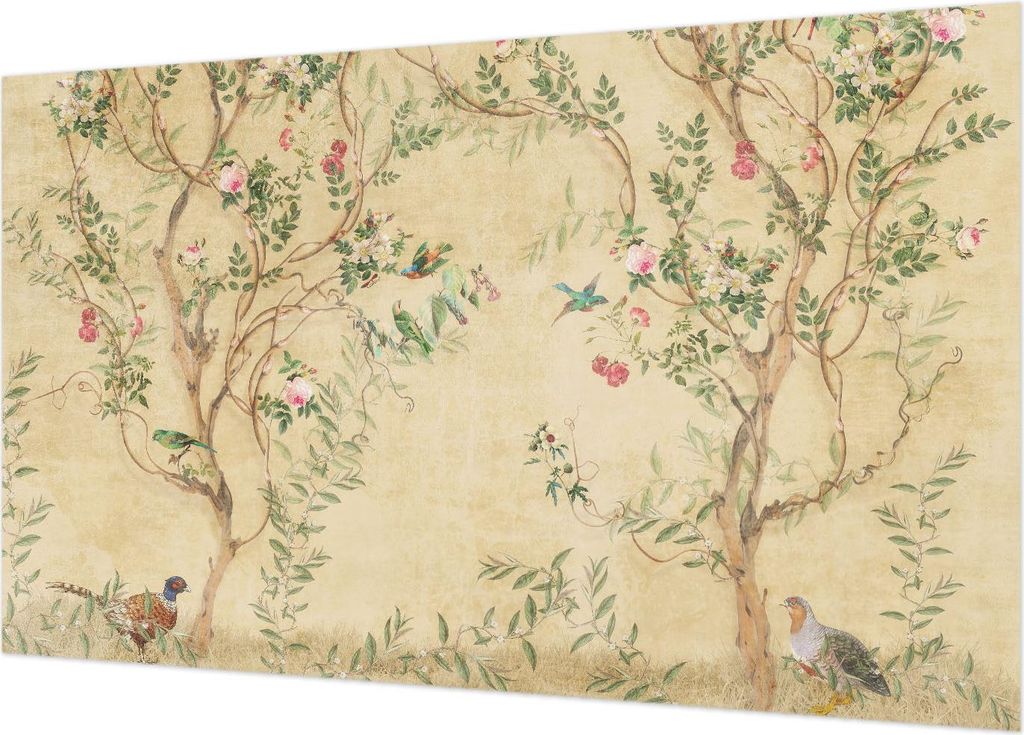 Fototapete - Wandbilder für Wohnzimmer - 416x254 - Dekorative Wandfolie - Modernes Design für Wanddekoration - Tapeten für Innenräume - Florale...