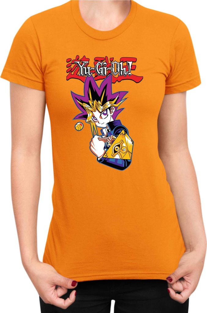 Damen T-Shirt Japan Manga Anime Comics Yu Gi 015, Lady L / Orange