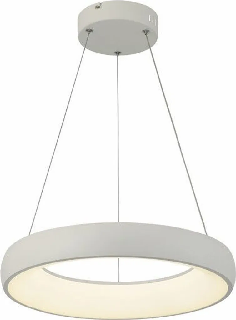 Suspension LED Lima Reality blanche 24W blanc neutre métal 120x40cm