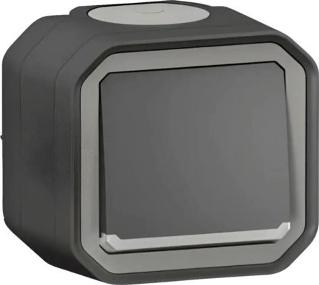 Commande d'éclairage Plexo étanche IP55 pour garage et jardin anthracite
