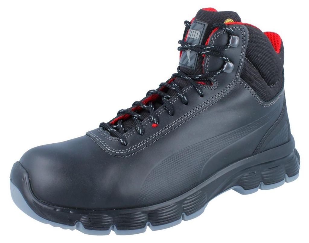 PUMA Pioneer Herren Sicherheitsstiefel S3 schwarz Leder - Produktbild 