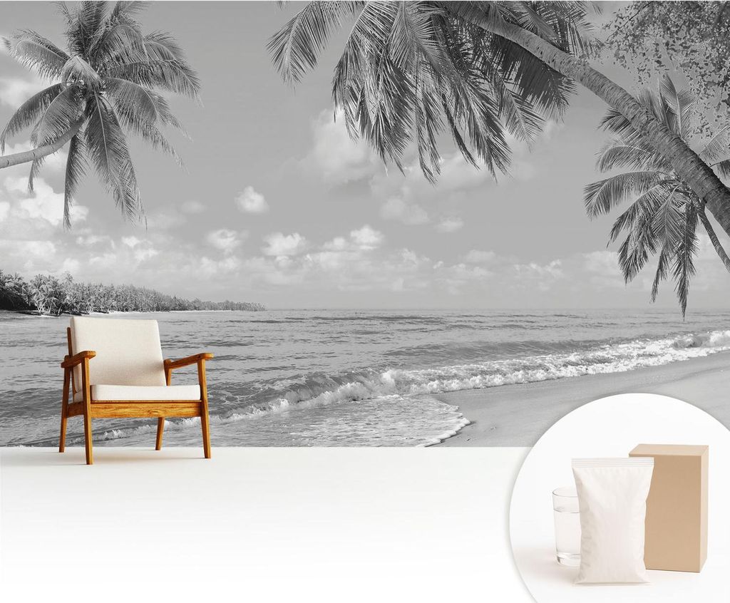 Fototapete - 416x254 cm - Tapete - Wandtapete - Wandbilder - Dekofolie - Tapete Folie - Wand - Dekoration - Wohnzimmer - Tropisches Paradies