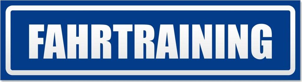 Fahrtraining invertiert Magnetschild Schild magnetisch