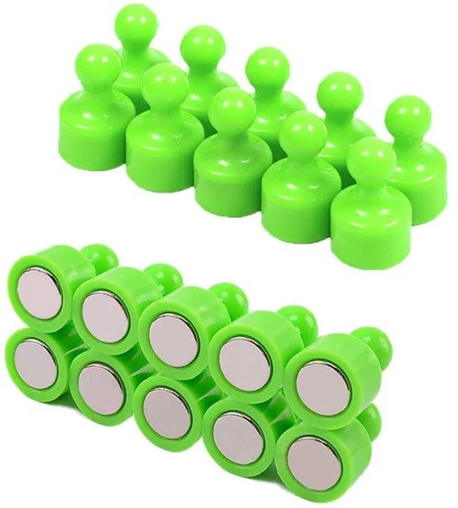 Petits Aimants Néodyme pour Tableau Blanc et École : Lot de 20 Vert