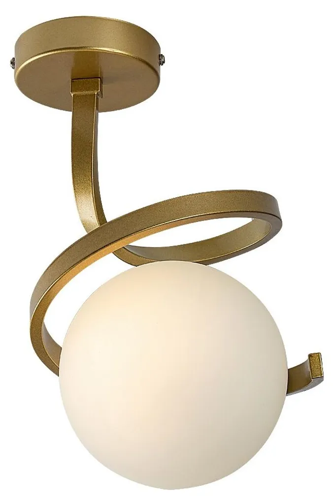 Rabalux 71301 Sarabi Plafonnier E27 en Métal Doré et Verre Raffiné