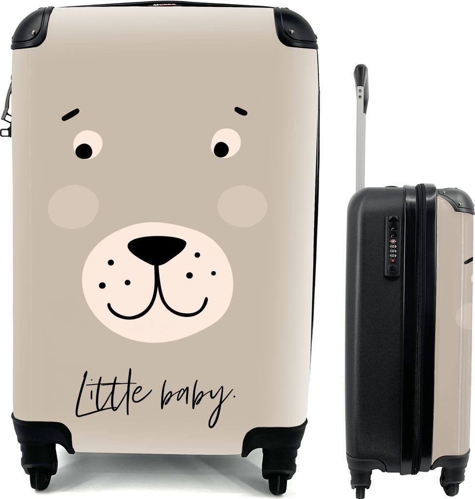 MuchoWow MuchoWow Koffer Handgepäck Trolley Rollkoffer Kleine Reisekoffer mit 4 Rollen - Sprichwörter - Kleines Baby - Zitate - Baby - Kinder...