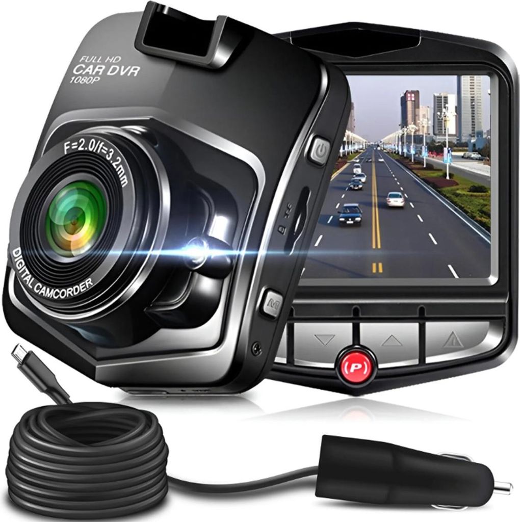 dashcam autokamera full hd 1080p, 2,4" lcd bildschirm, 170° weitwinkel, g-sensor, loop-aufnahme, nachtsicht, mini fahrrekorder für autos